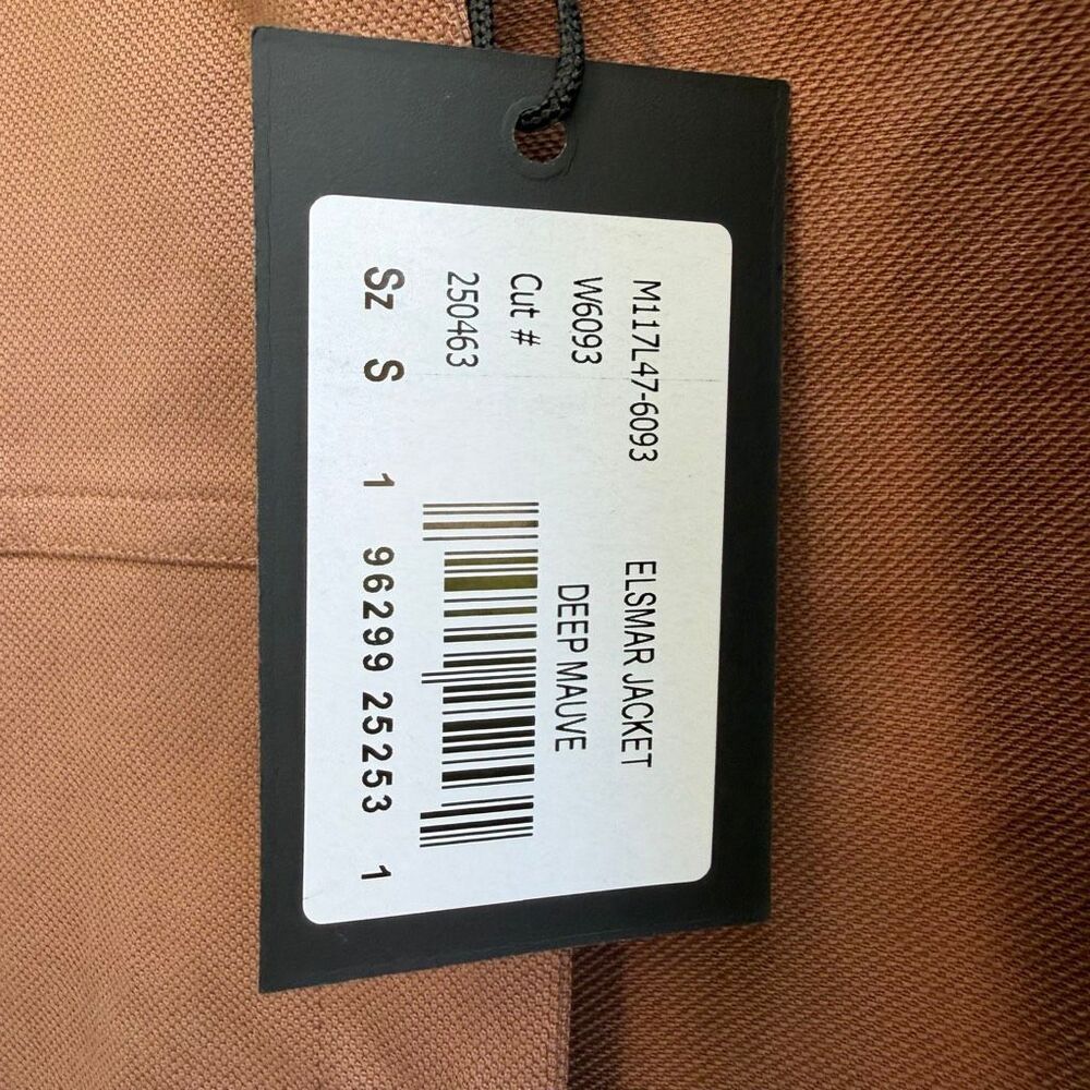 PAIGE $500 Elsmar Jacket Deep Mauve Cotton Blend Mens S NWT - Picture 12 of 12